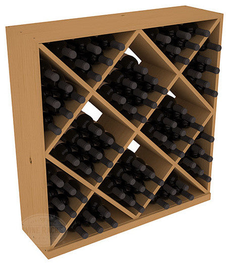 Solid Diamond Wine Storage Cube, Pine, Oak