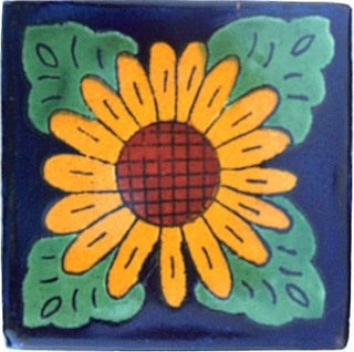6x6 4 pcs Sunflower Talavera Mexican Tile II
