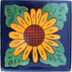 6x6 4 pcs Sunflower Talavera Mexican Tile II