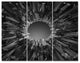 Futuristic Black Background, Abstract Triptych Canvas Art Print, 36x28, 3 Panels