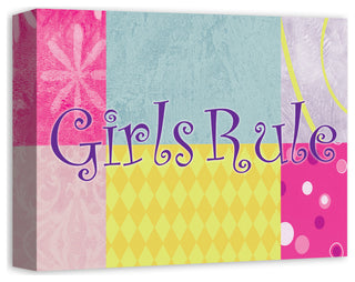 Girls Rule 14x11 Canvas Wall Art