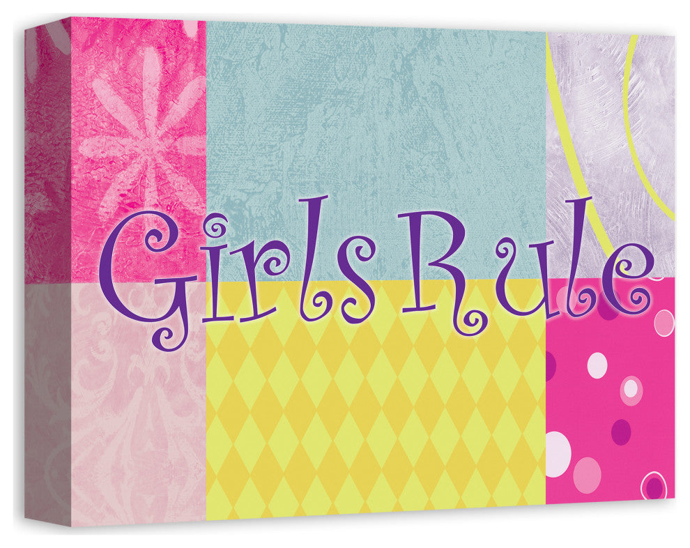 Girls Rule 14x11 Canvas Wall Art