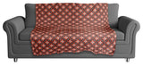 Red Floral Squares Fleece Blanket
