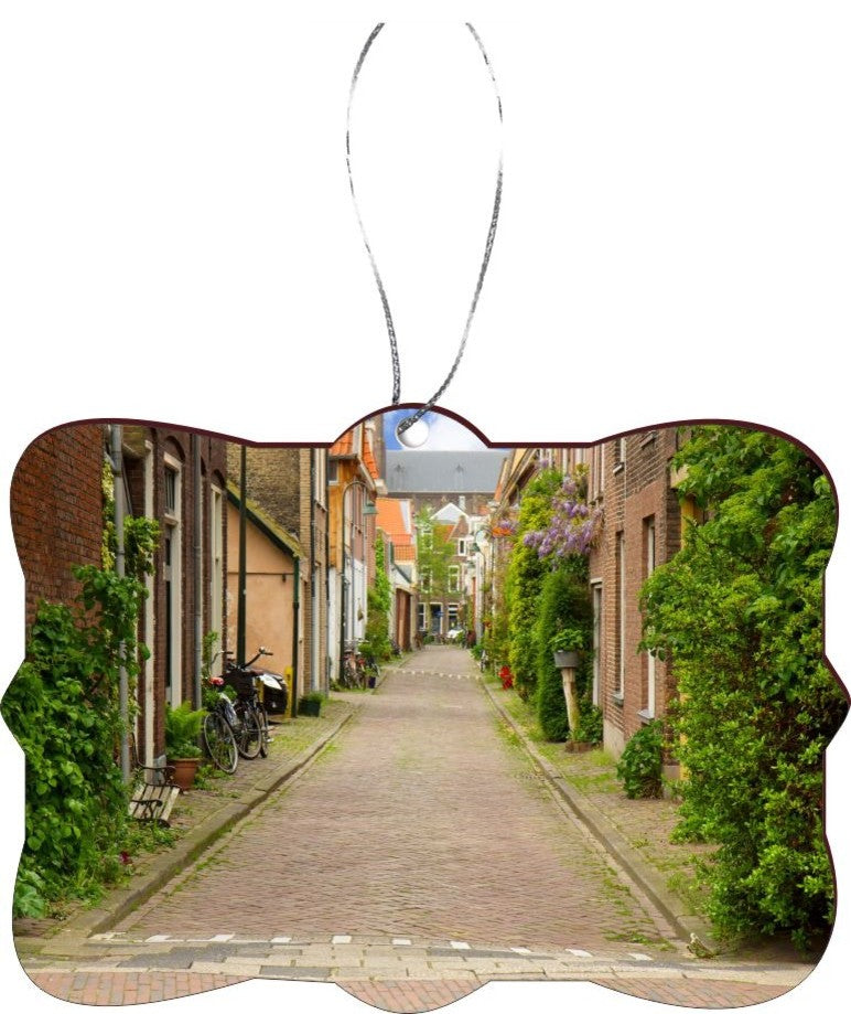 Old Town In Holland Design Rectangle Christmas Tree Ornament