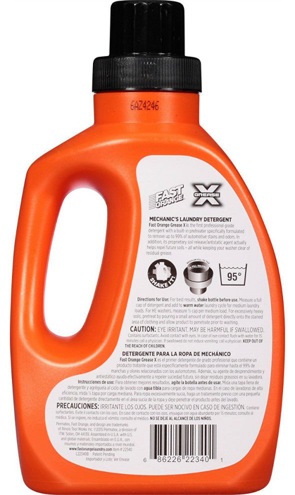 Fast Orange 22340 GreasexMechanic"™s Laundry Detergent, 40 Oz