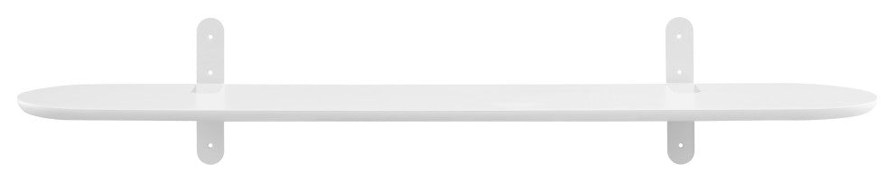 Catalina Floating Shelf, Matte White Lacquered