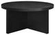 Modway Silas Round Modern Wood Coffee Table with X-Shaped Base in Black