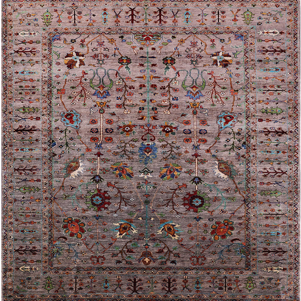 Ahgly Company Indoor Square Mid-Century Modern Area Rugs, 4' Square