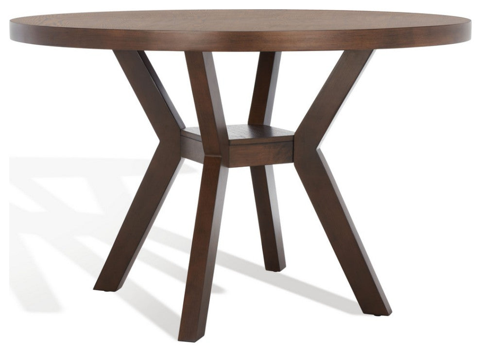Safavieh Couture Luis Round Wood Dining Table, Medium Oak