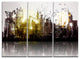 "Grunge City Panorama" Canvas Print, 3 Panels, 36"x28"