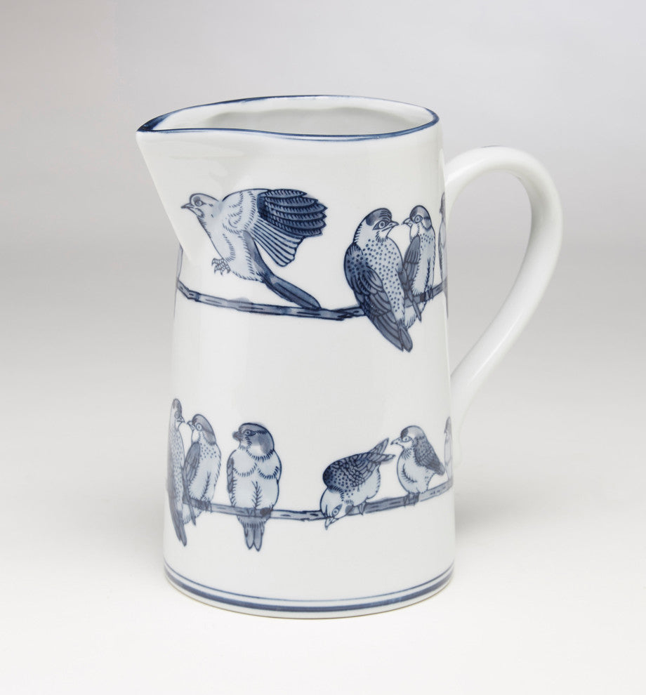 Blue and White Pitcher
