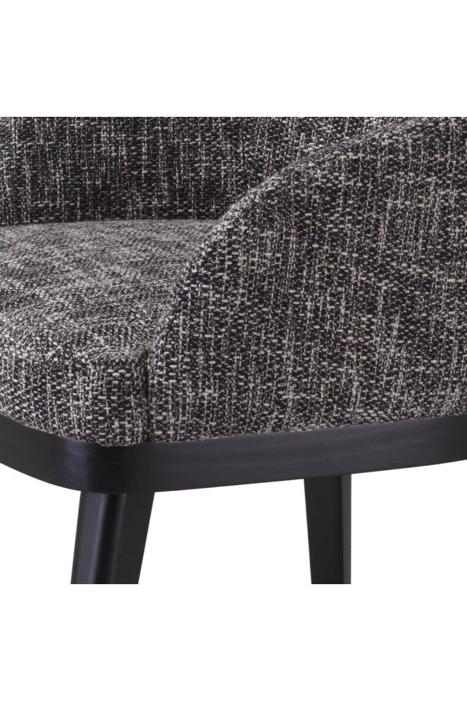 Upholstered Classic Dining Armchair | Eichholtz Costa, Black