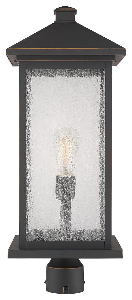 Z-Lite 1 Light Outdoor Post Mount Fixture, Oil Rubbed Bronze, 531PHBXLR-ORB