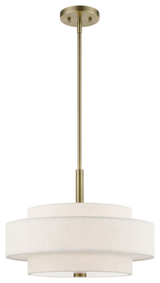 Monroe 4 Light Antique Brass Pendant Chandelier