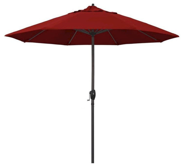 9' Casa Series Patio Umbrella With Sunbrella 2A Jockey Red Fabric