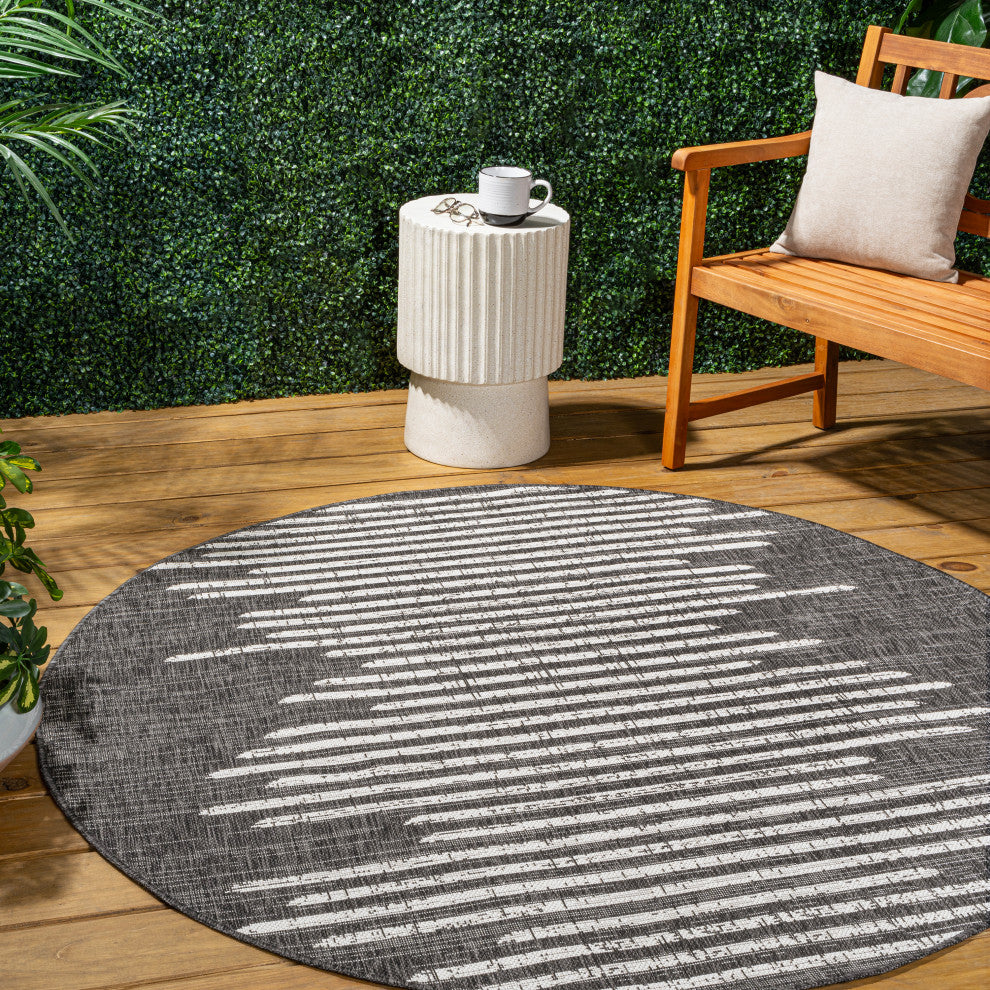 Zolak Berber Stripe Geometric Indoor/Outdoor Area Rug