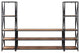 3-Piece Industrial Bookcase Set - Dark Walnut