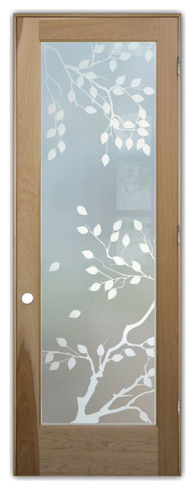 Interior Doors - Cherry Tree Frosted Glass Design - 28" x 80" - CUSTOMIZE...