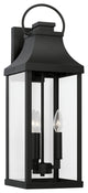 Capital Lighting, 946431BK, 8"Wx24"H Outdoor 3-Light Large Wall Lantern