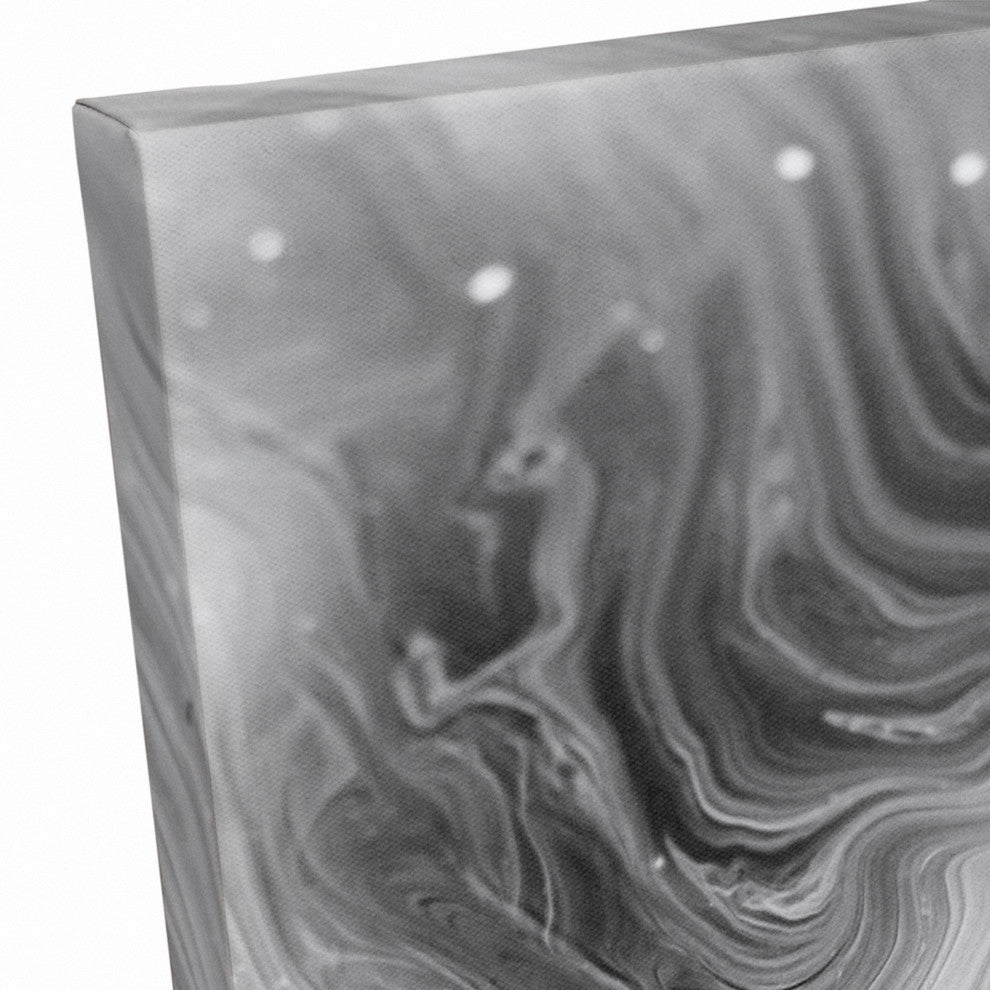 Black and White Galaxy Geode Print on Canvas