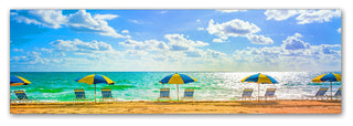 'Florida Beach Chairs Umbrellas' Canvas Art by Preston