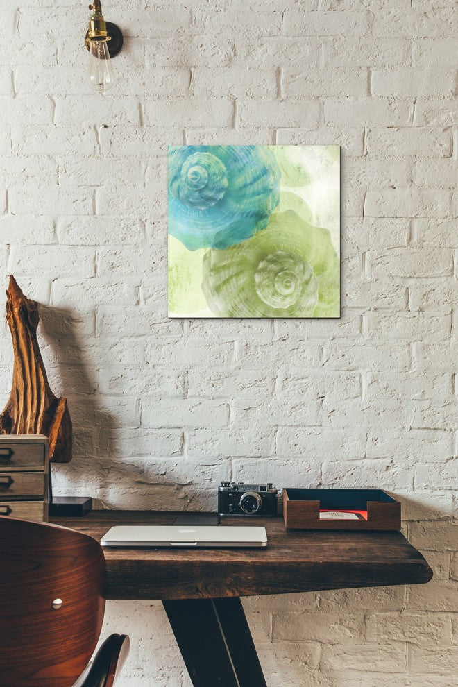 "Luminous Seashells 3" Giclee Canvas Wall Art, 12"x12"