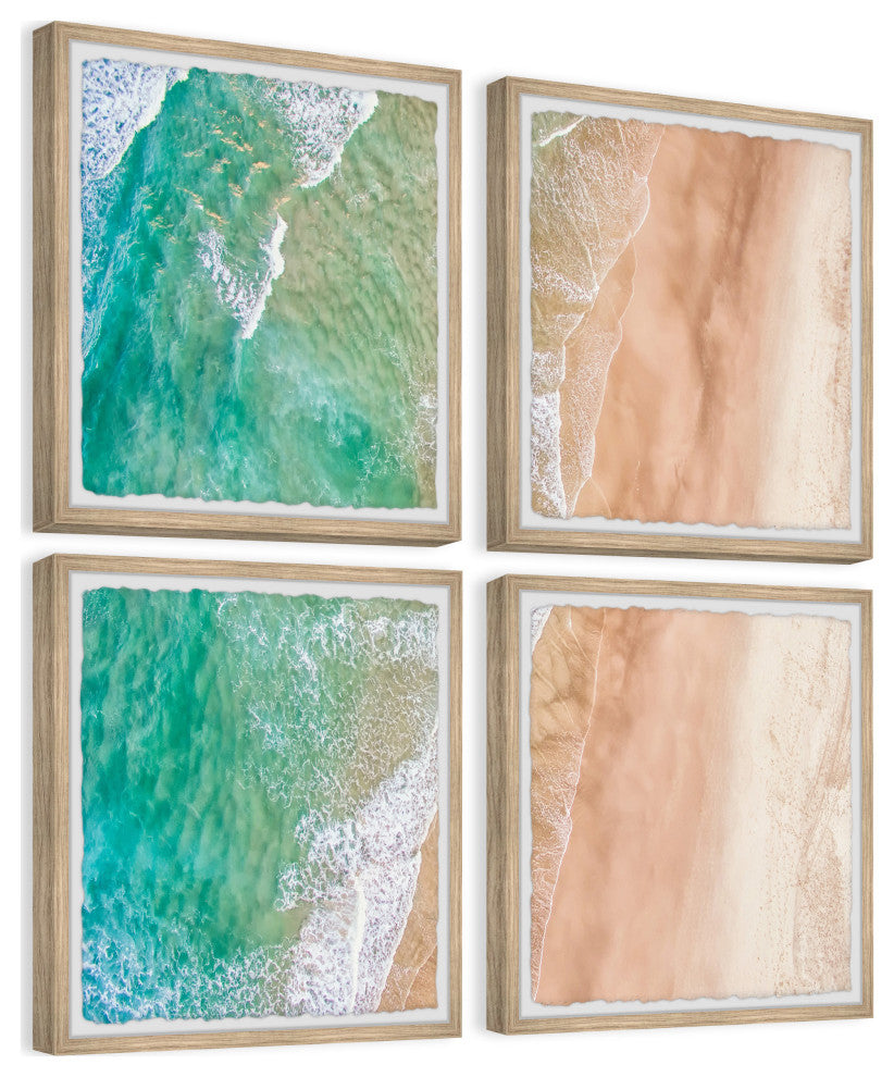 Swim the Sea Quadriptych, Set of 4, 32x32 Panels
