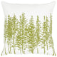 Rizzy Home T05379 trees 18"x18" Pillow Ivory/Green