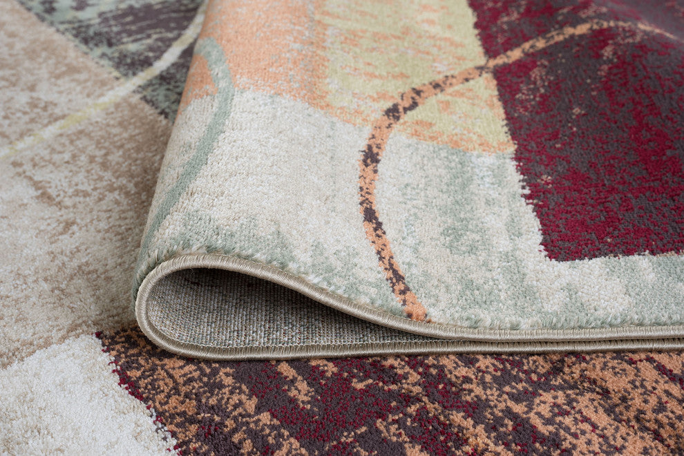 Conner Contemporary Abstract Area Rug, Multicolor, 5'x7'