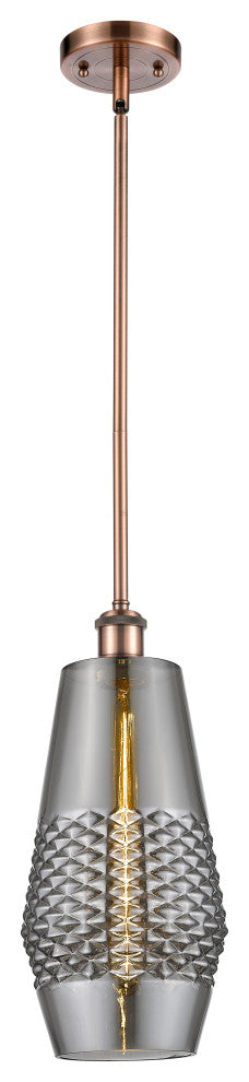 Innovations 516-1S-AC-G683-7-LED 1-Light Mini Pendant, Antique Copper