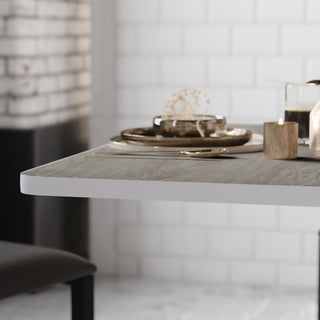 30"x48" Rectangular Table Top With Reversible Laminate Top, White/Gray