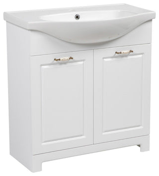 Modern Free standing Bathroom Vanity | Classic White Matt 32"-Omega R  24"