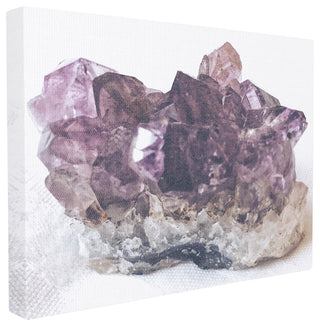 Amethyst On Subtle Linen Photograph Oversized Stretched Canvas Wall Art, 24"x30"