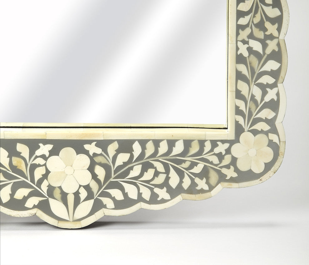 Butler Vivienne Gray Bone Inlay Wall Mirror