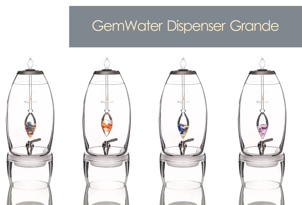 Water Dispenser, VitaJuwel Grande, Drinking Glass 6pc Set, Love Old