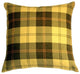 Pillow Decor - Contemporary Plaid Yellow 20 x 20 Throw Pillow