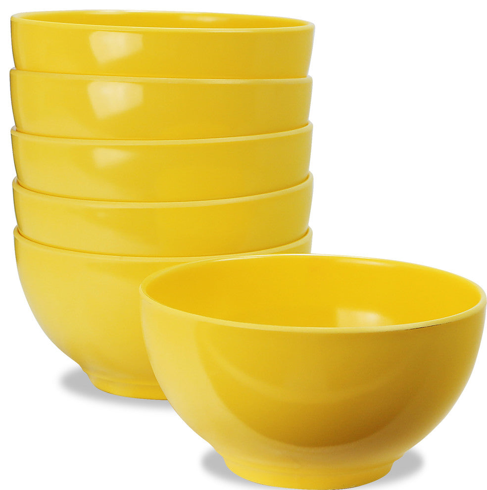 6-Piece Melamine Bowl Set, Lemon