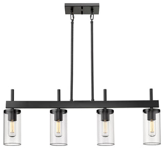 Golden Lighting 7011-LP Winslett 4 Light 35"W Linear Pendant - Matte Black /