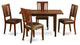 5 Pc Small Dinette Set - Table With Leaf And 4 Kitchen Chairs