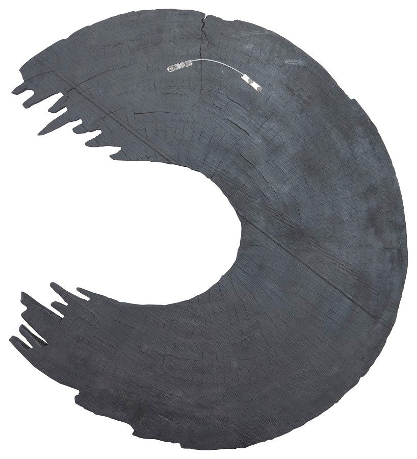 Swoop Wall Art , Black Wood , Large