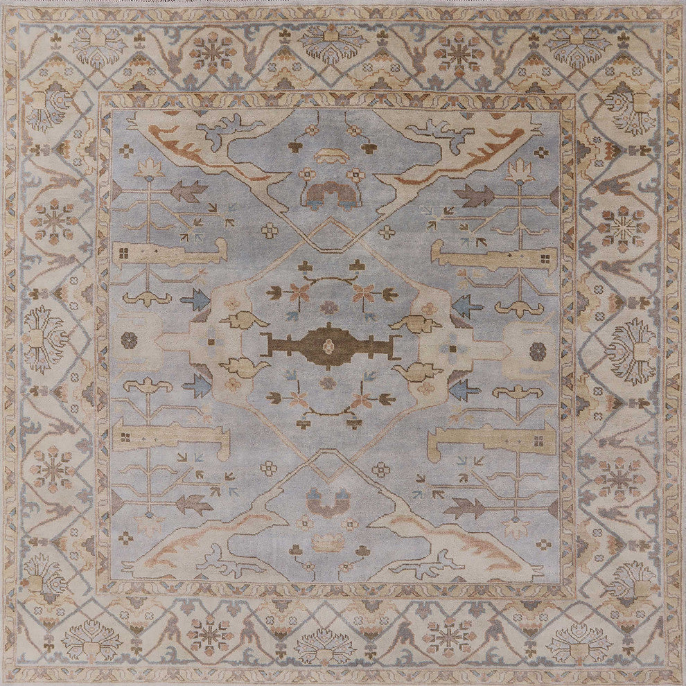 Ahgly Company Indoor Square Mid-Century Modern Area Rugs, 8' Square