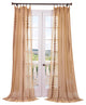 Cleopatra Gold Embroidered Sheer Curtain Single Panel, 50"x84"