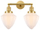 Innovations 208-SG-G661-7-LED 2 Light Bath Vanity Light, Satin Gold