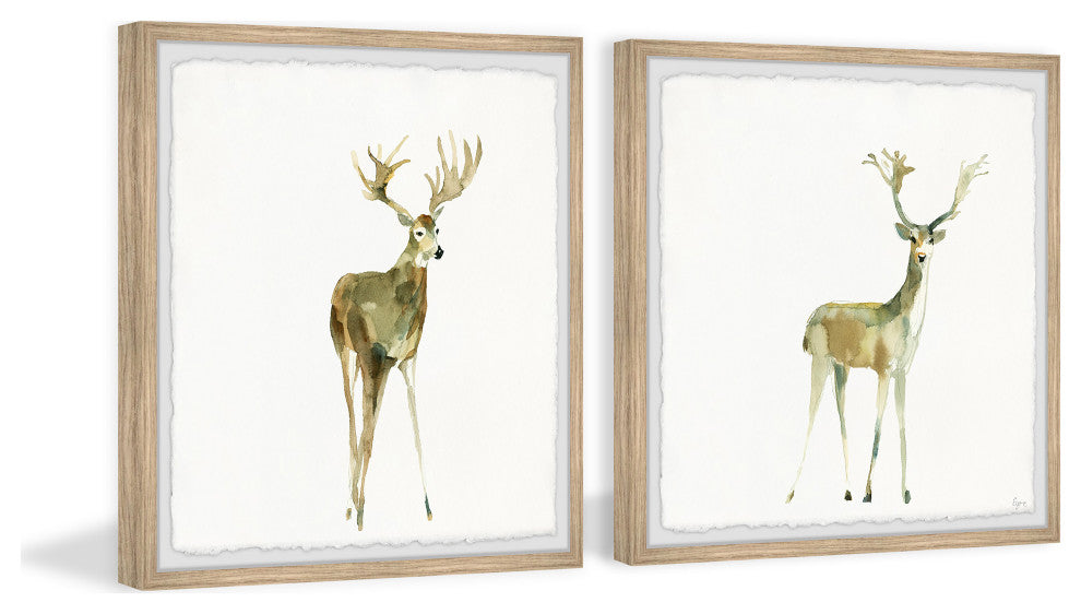Little Deer Diptych, 2-Piece Set, 24x24 Panels