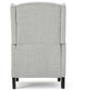 GDF Studio Weyland Contemporary Fabric Wingback Pushback Recliner, Gray Moss