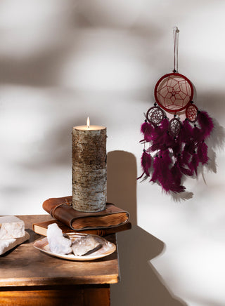 Large Birch Bark Candle, Sold Individually, 4"x10"