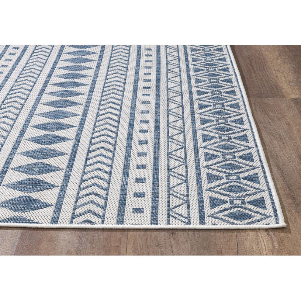 KAS Provo 5776 Ivory/Blue Natura Area Rug, 7'10"x10'10"