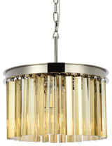 Elegant Lighting 1208D16-GT/RC Sydney 3 Light 16"W Crystal - Polished Nickel
