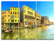 "Yellow Tinged Grand Canal Venice" Metal Wall Art, 3 Panels, 36"x28"