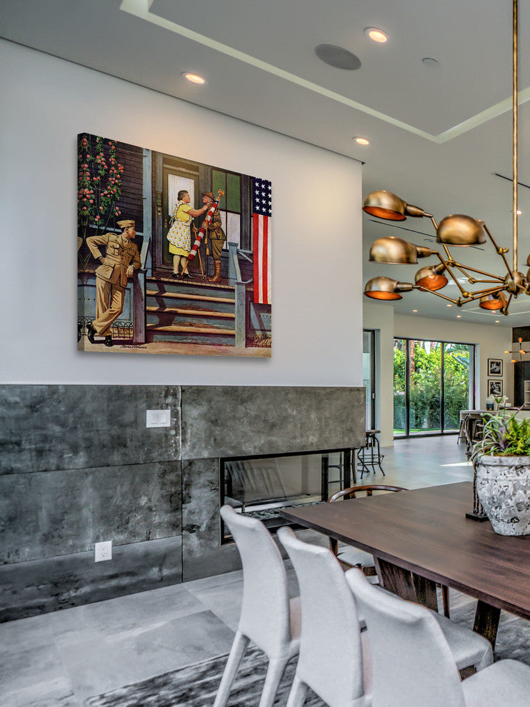 "Two Generations of Vets" Print on Canvas by Stevan Dohanos